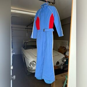 Vibrant Blue and Red Women's Jumpsuit